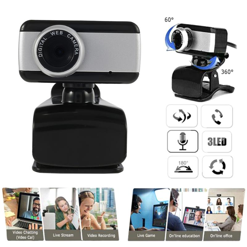 

USB 2.0 360 degree Web Cam Camera Webcam with Microphone for Computer PC Laptop Desktop