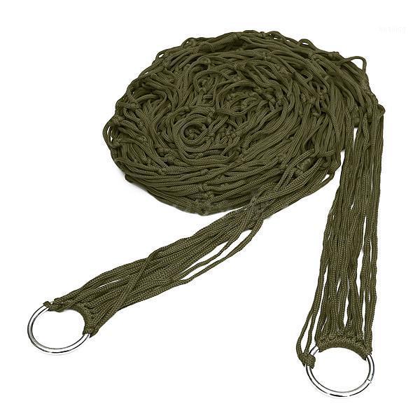 

Wholesale- LHBL Deep Green Nylon Hammock Hanging Mesh Sleeping Bed Swing Outdoor1