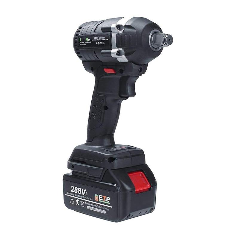 

288VF 600NM Max Brushless Impact Wrench Li-ion Battery Brushless Motor Electric Wrench Power Tool With Charger Sleeve
