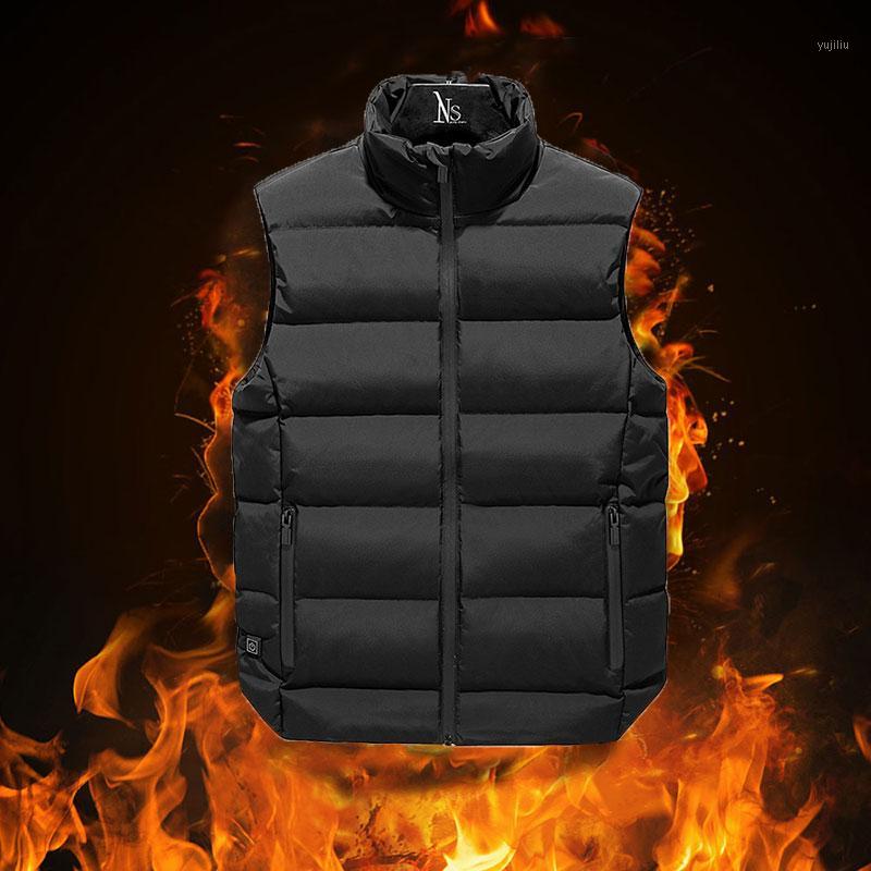

Men's Heating Vest Warm USB Outdoor Warm Jacket For Teenagers Running Mountain Climbing Women Winter Infrared Heating Jacket1, Black