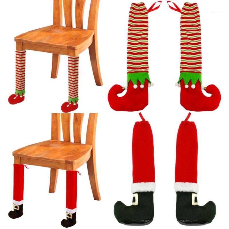 

Christmas Decorations Non-slip Santa Claus Elf Chair Foot Socks Table Legs Cover Ornament For Xmas Navidad Year Party Decoration Supply1