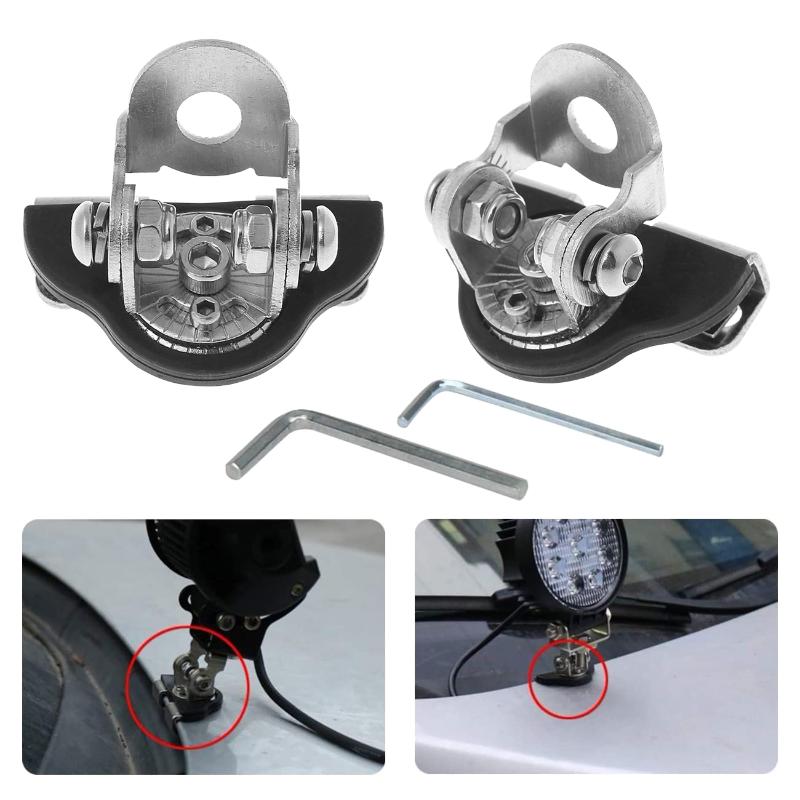 

adjustable light bar bracket mount stainless steel led work light fog lamp spotlights 4x4 auto engine cover mounting clamp