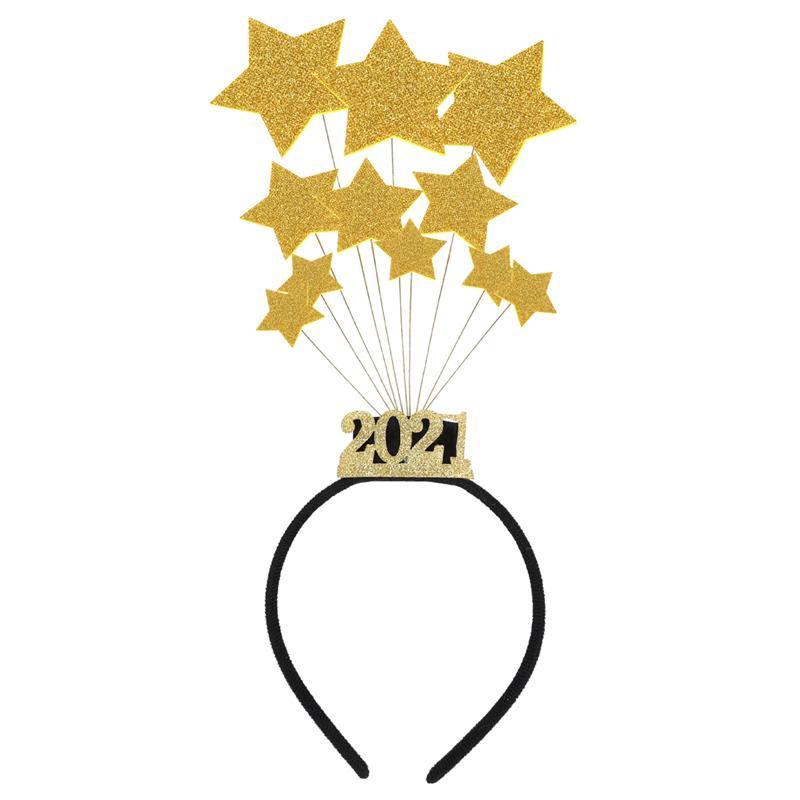 

2021 New Year Party Sequin Star Hair Hoop Creative Party Headdress
