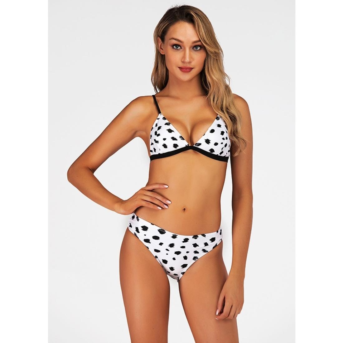 

Sexy Bow Triangle Split Bikini Swimsuit