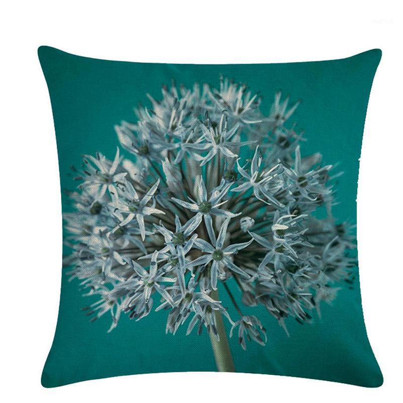 

Linen Flower Pattern Cushion Cover Colorful Flower Pillow Case Home Decorative Pillows Cover For Sofa Office Car 45X45cm1, Style 6