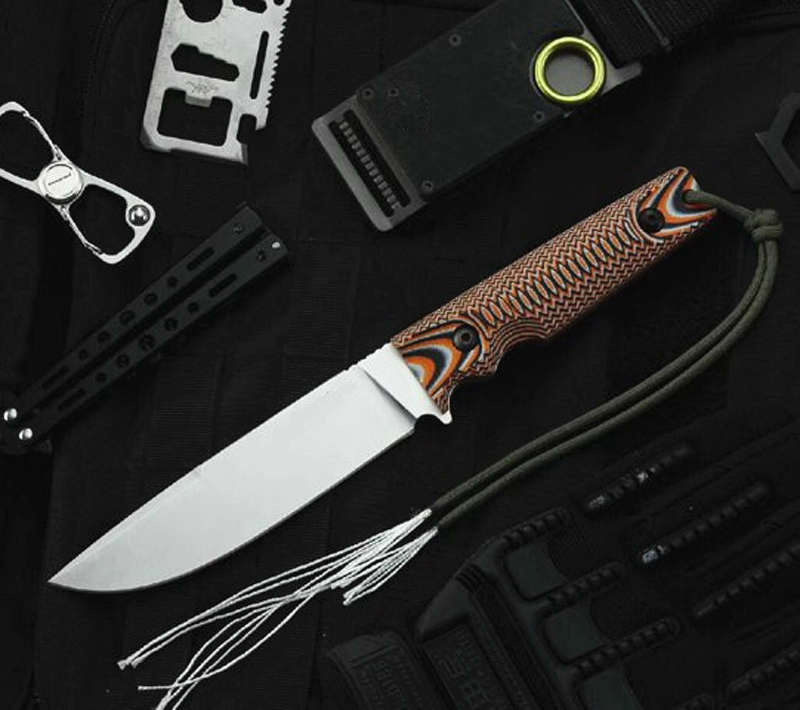 

Special Offer Survival Straight Knife D2 Satin Drop Point Blade Full Tang G10 Handle Outdoor Fixed Blade Knives With Kydex