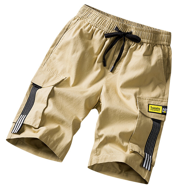 

2021 New Women's Breeches, Cotton Black Breeches with Side Pockets, Elastic Waist, Male Casual Summer Tqdh, Army green.