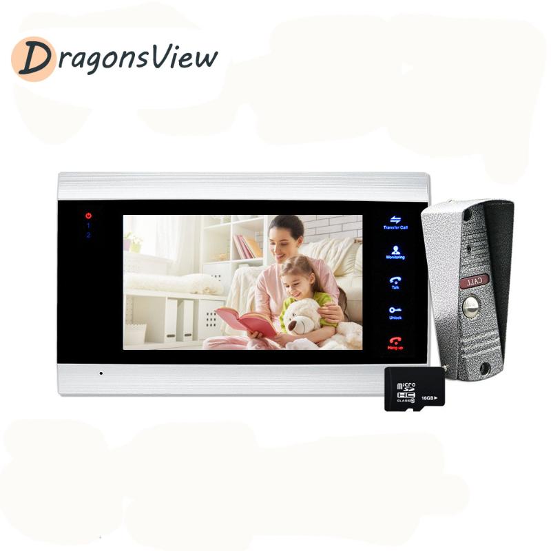 

Dragonsview 1200TVL Touch Sensor Video Intercom with Recording Doorbell Camera 110° Wide Angle Motion Detection Night Vision