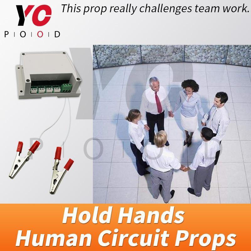 

YOPOOD Human Circuit Prop Escape Room Hold Hands to Open 12V EM Lock Takagism Game hand in hand to unlock switch body bridge1