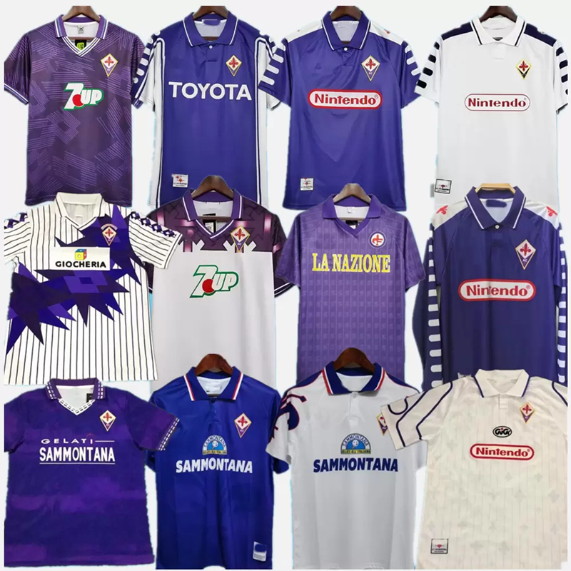 

1992 1993 Fiorentina Retro soccer Jersey 92 93 Fiorentina Laudrup Batistuta classic vintage football shirt, Home jersey