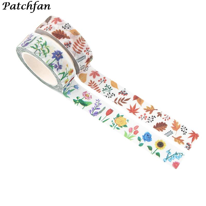 

A4101 Patchfan Plant Flower Washi Tape Masking Tape Decorative Matte Adhesive Sticker Scrapbooking Diary Stationery Supply
