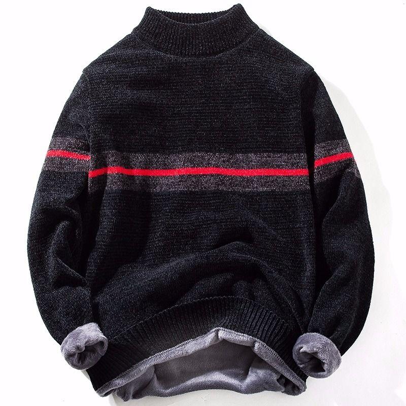 

Sweater men's half high collar sweater autumn and winter new youth high collar men's wear thickening Plush / No Plush