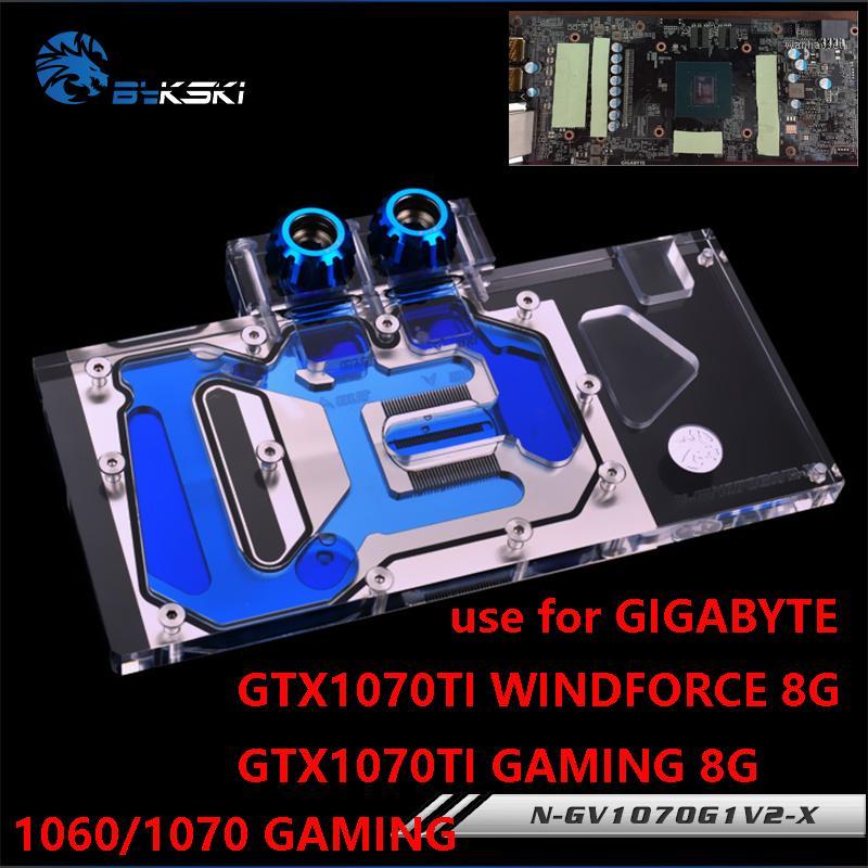 

BYKSKI Water Block use for GIGABYTE GTX1070TI-GAMING-8G/GV-N1070WF2OC-8GD(rev2.0)/1070 G1 GAMING-8G rev.2.0/AORUS GTX1070TI1