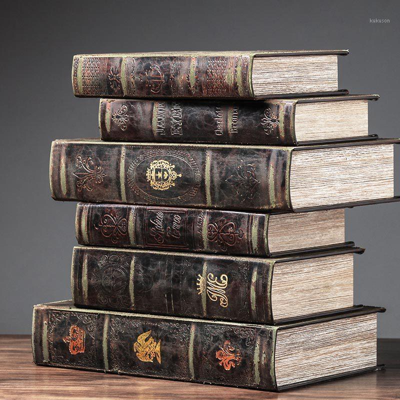 

European-Style Retro Book Props Study Office Decorations and Ornaments Simulation Book Fake Crafts1