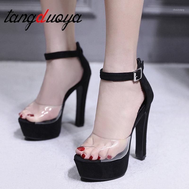 

sexy high heels sandals platform high heels stiletto sandals straps open toe for women shoes 2021 summer1, Black