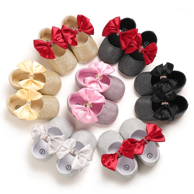 

Bling Newborn Shoes Toddler Infant girl soft bottom baby bowknot shoes indoor First Walker D16 TX021, D16 gold red