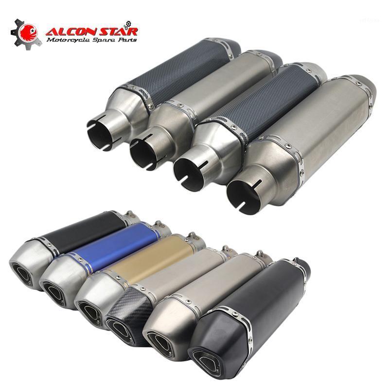 

Alconstar 51mm Universal Motorcycle Exhaust Escape Muffler Pipe Slip On For CBR125 CB750F NC700S/X YZF-R1 MT07/MT091