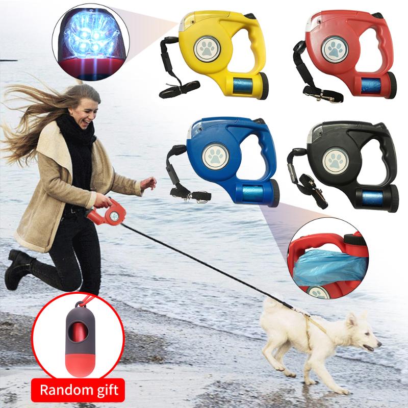 

5M Durable Dog Leash Automatic Retractable Nylon Dog Cat Lead Extending Puppy Walking Running Lead Roulette For Dogs