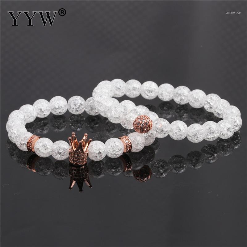 

High Quality Elegant Men Women Bracelets Bling Wristband Clear Beads Chain Couple Anniversary Gifts Pulseras Mujer 20201