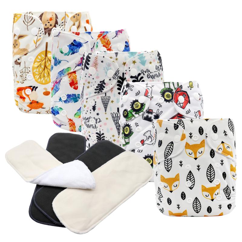 

MABOJ Diapers Cloth Diapers Baby Pocket Diaper  Waterproof Nappy Cover Reusable Nappies Diaper Insert Baby Boy Girl OS, Pd5-6-1
