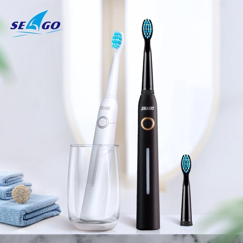 

Seago Fast Rechargeable Sonic Toothbrush Electric Smart Automatic with Case Whitening Replacement Brush Head Adult Waterproof1