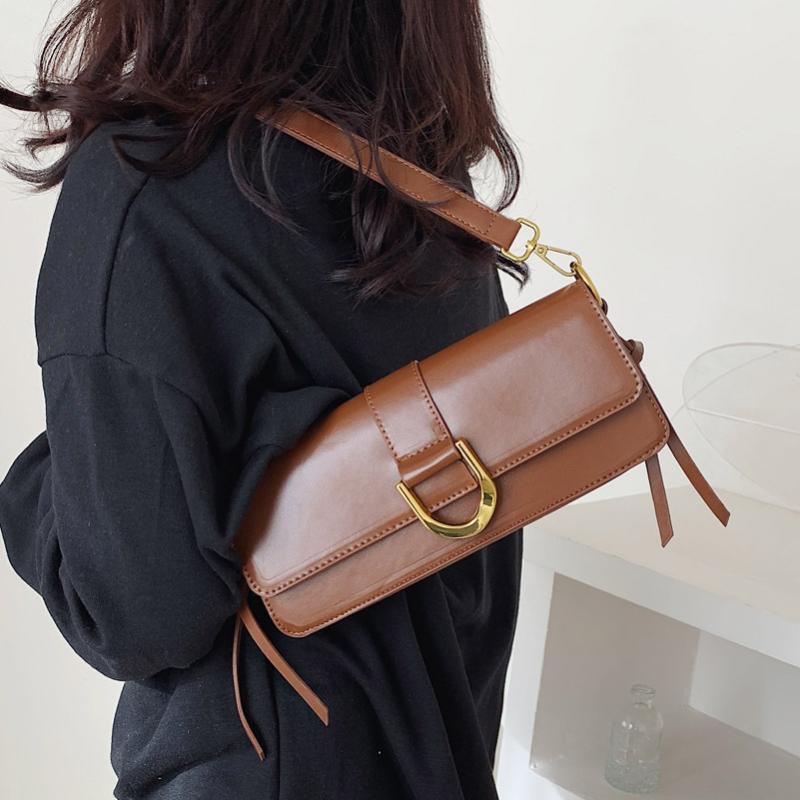 

New Women Handbags All-match Shoulder Bags PU Leather Luxury Handbags Women Bags Designer Popular Easy Matching Top-handle Bag, Black