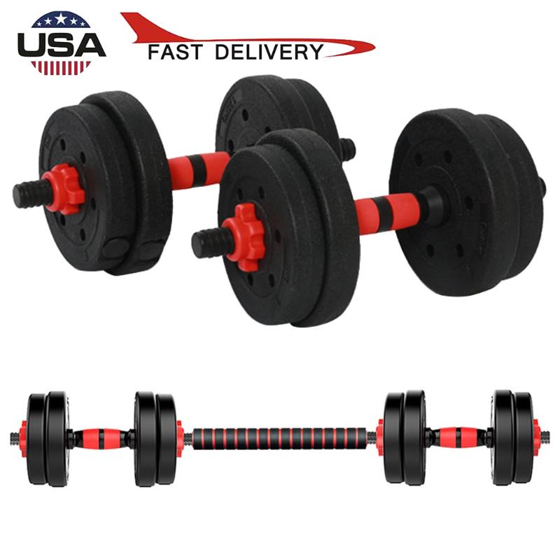 

Adjustable Dumbbells Pair Dumbbell Combination Environmental Dumbbell Set Weights Barbell Fitness Equipment Mancuernas US Stock, Black