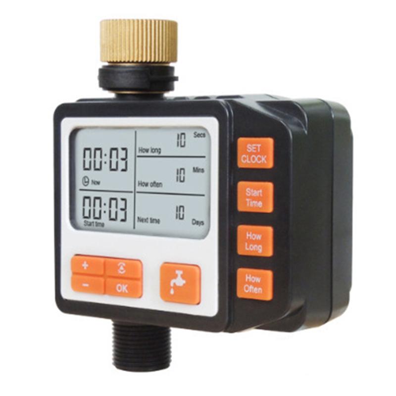 

Automatic Watering Sprinkler System Irrigation Controller Programmable Digital Faucet Timer Battery Operated Accessories, Black