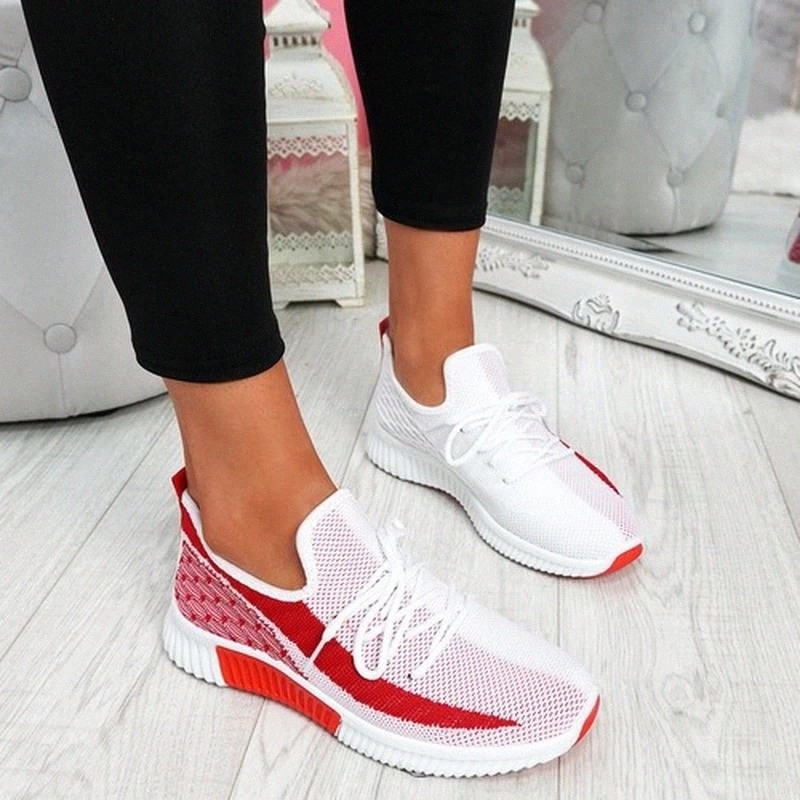

Spring/Autumn 2020 New Women Shoes Mesh Mixed Colors Fashion Sneakers Lace-Up Luxury Shoes Women Designers Tenis Feminino #AO4i