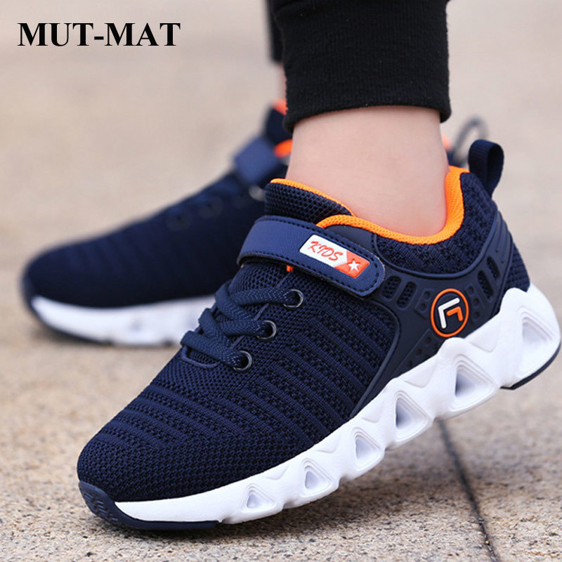 kids Children's Autumn Non-slip children fly weaving sports Mesh running shoes boys wear-resistant sneakers LJ200907