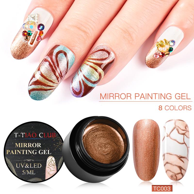 

Metal Effect Nail Gel Rose Gold Silver UV LED Draw Painting Nail Art Color Gel Polish Manicure Long Lasting Vernish, Aam07100