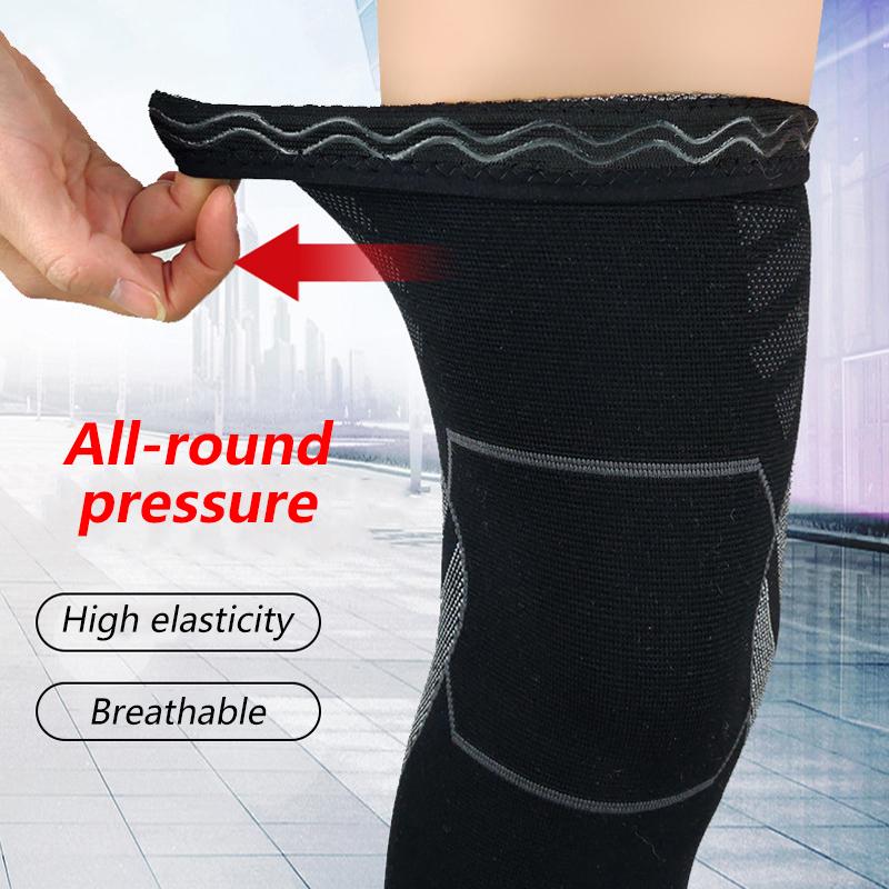 

2 PC Elastic Knee Pads Nylon Sport Fitness Kneepad Fitness Gear Patella Brace Running Basketball Volleyball Stand, Black