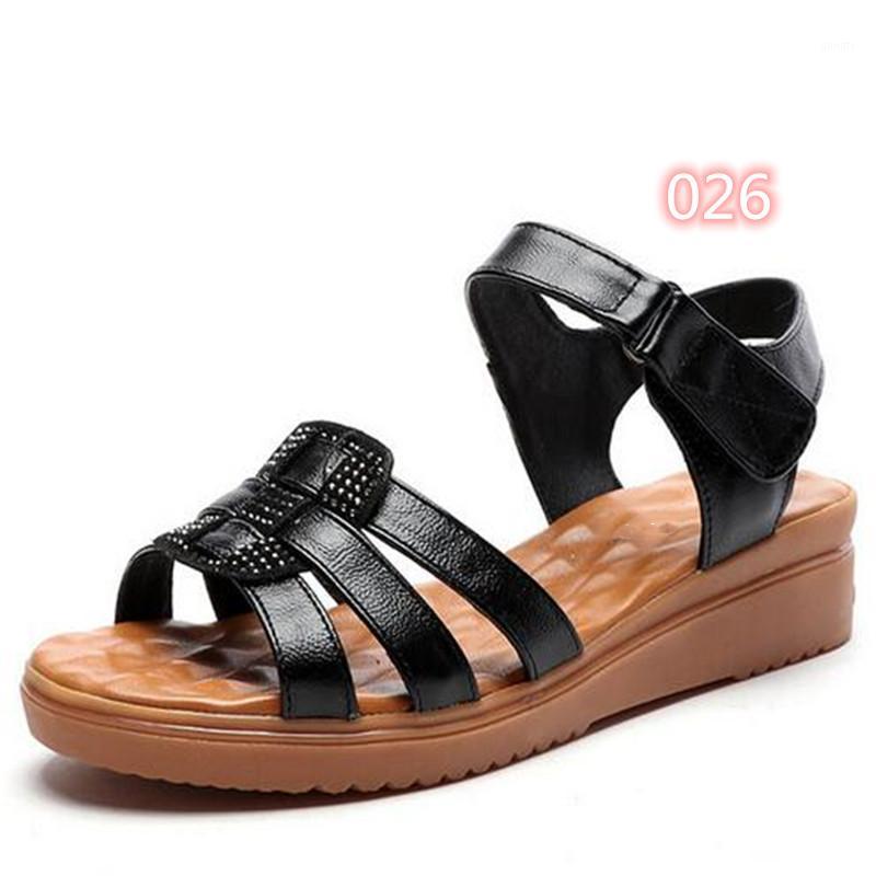 

Hot 2020 New Summer Open Toe Sandals Fashion Elegance Genuine Leather Sandals Soft Comfortable Massage Sale Women Sandal Shoes1, Cameo brown 026
