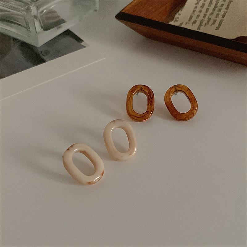 

100pcs 50pair korea oval resin stud earring.stud-earring for woman jewelry 2021 trendy fashion