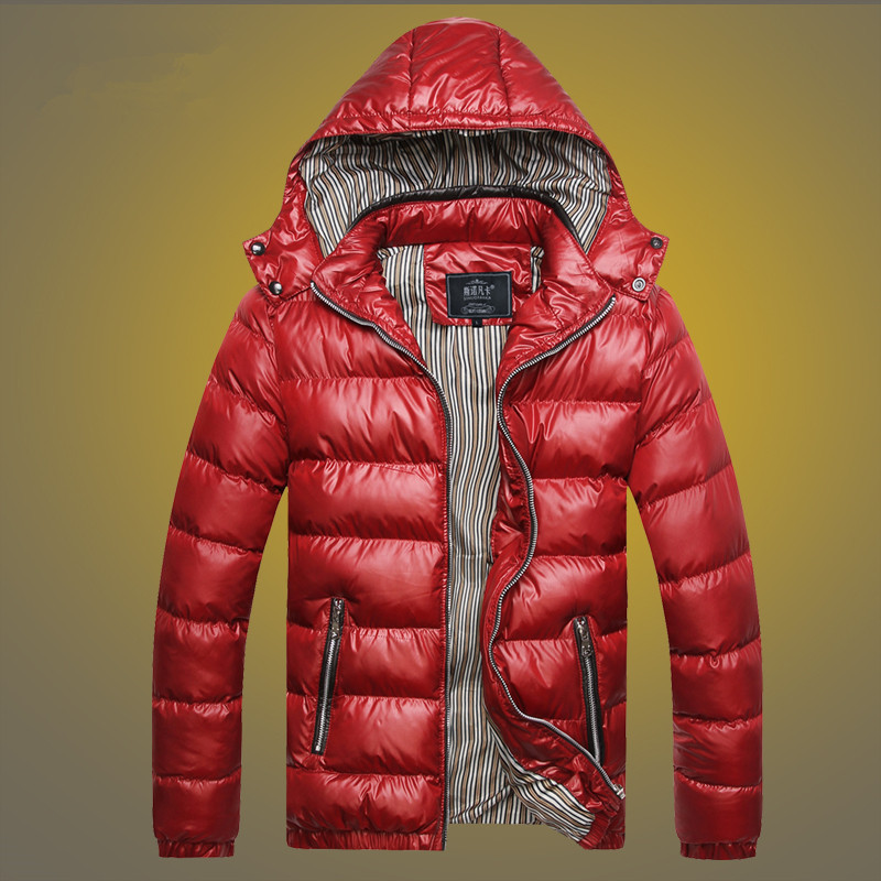 

2021 The New L- Overcoats Men of Winter Thick Men's Warm Masculine Clothes Packed Parkes with Casual Hoods Cyz0, Red
