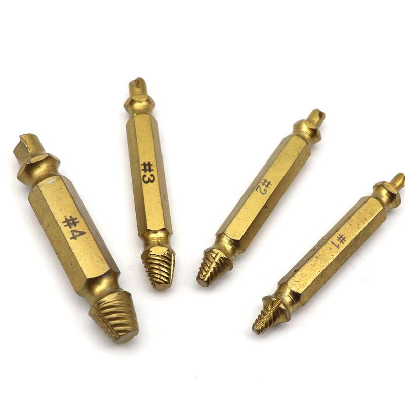 

Broken Breakage Head Screw Extractors Double Ended Damaged Screw Extractor Wood Bolts Remover Extract Drill Tool