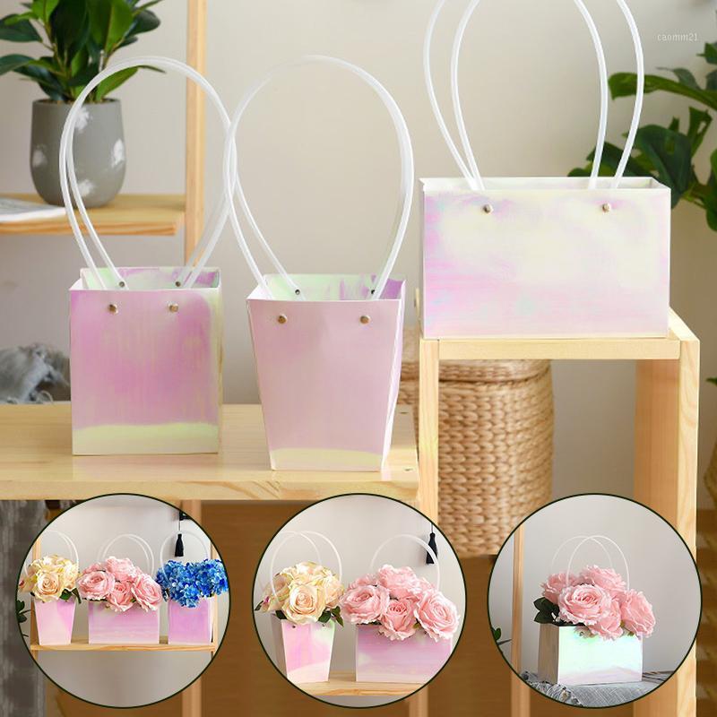 

Kraft Paper Flower Box Portable Rectangular Bouquet Bag For Wedding Party Decoration Handbag Florist Suppies Rose Packaging1