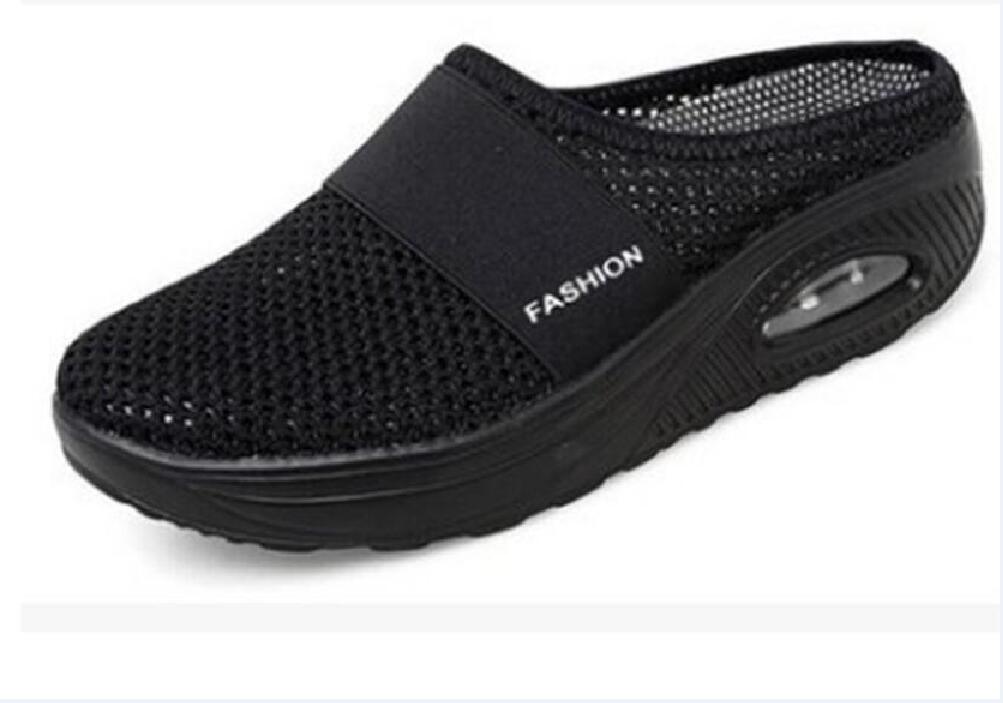 

Women Wedge Slippers Premium Slippers Vintage Anti-slip Casual Female Platform Retro Shoes Plus Size Orthopedic Diabetic, Sky blue