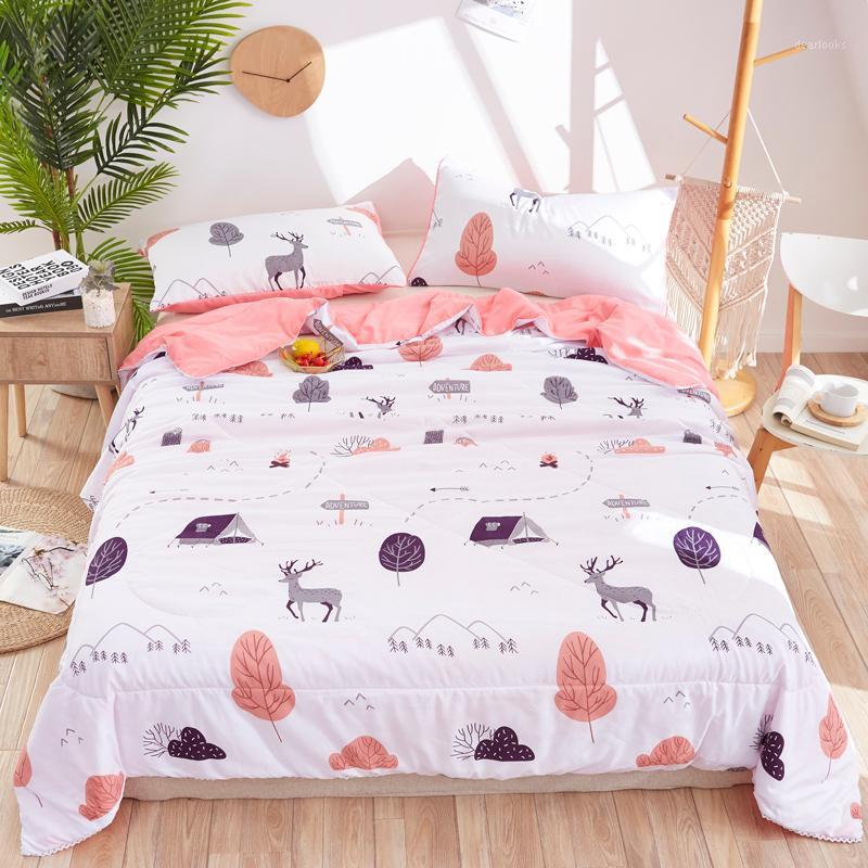 

bed quilt  cotton quilt Summer air conditioning cold single person can wash summer by double core thin spring autumn1, Lavender