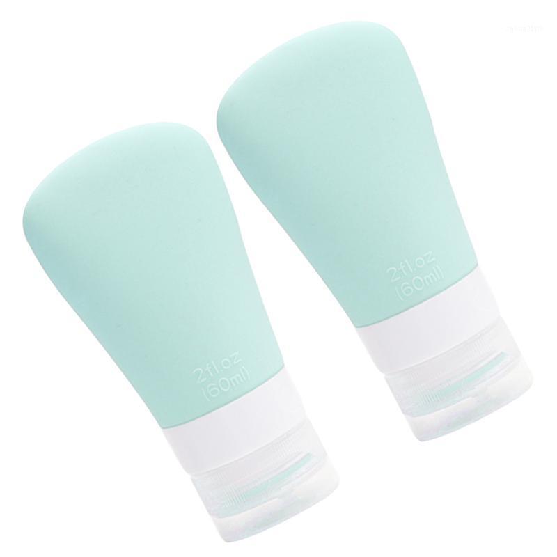 

2PCS 90ml/60ml Portable Silicone Squeeze Refillable Bottle Skin Care Cream Gel Subpackaging Bottle Hand Soap Sanitizer Container1