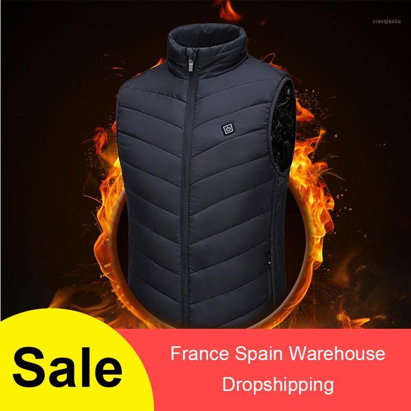 

Heated Vest Jacket USB Men Electrical Heated Sleevless Jacket Outdoor Fishing Hunting Waistcoat Hiking Vest Winter Thermal Cloth1, Black