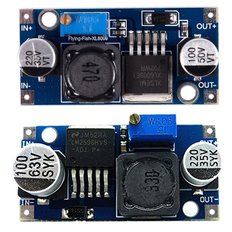 

XL6009 3-32V To 5-35V DC-DC Adapter Circuit Board Module & 48V Adjustable Step-Down Regulator Module, DC-DC, LM2596HV In