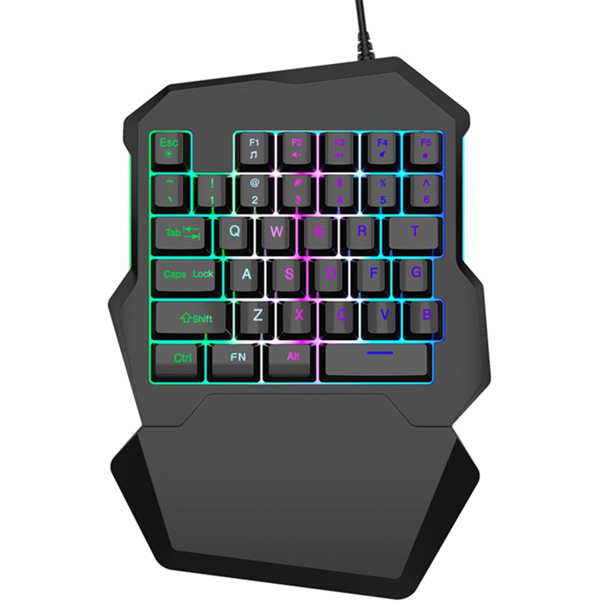 

Black Mini 35 Keys USB2.0 Wired Gaming Keypad with RGB Backlight 35 Keys One-handed Mechanical Keyboard LED backlight