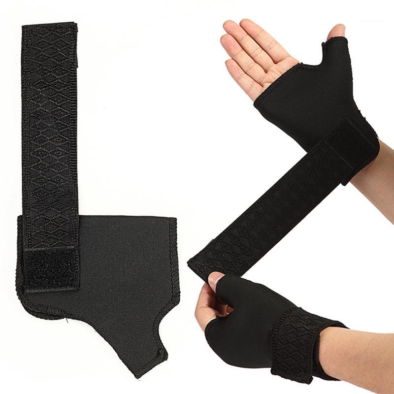 

Sports Wrist Hand Palm Support Breathable Thumb Gloves Splint Brace Wrap 1 Pair Arm Warmers Sports Safety Sportswear1, Black