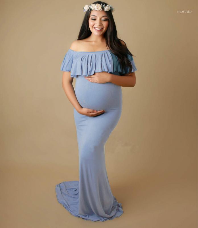 

Pregnant Dress Maternity Dresses For Po Shoot Baby Shower Maxi Elegant Women Wedding1, Beige