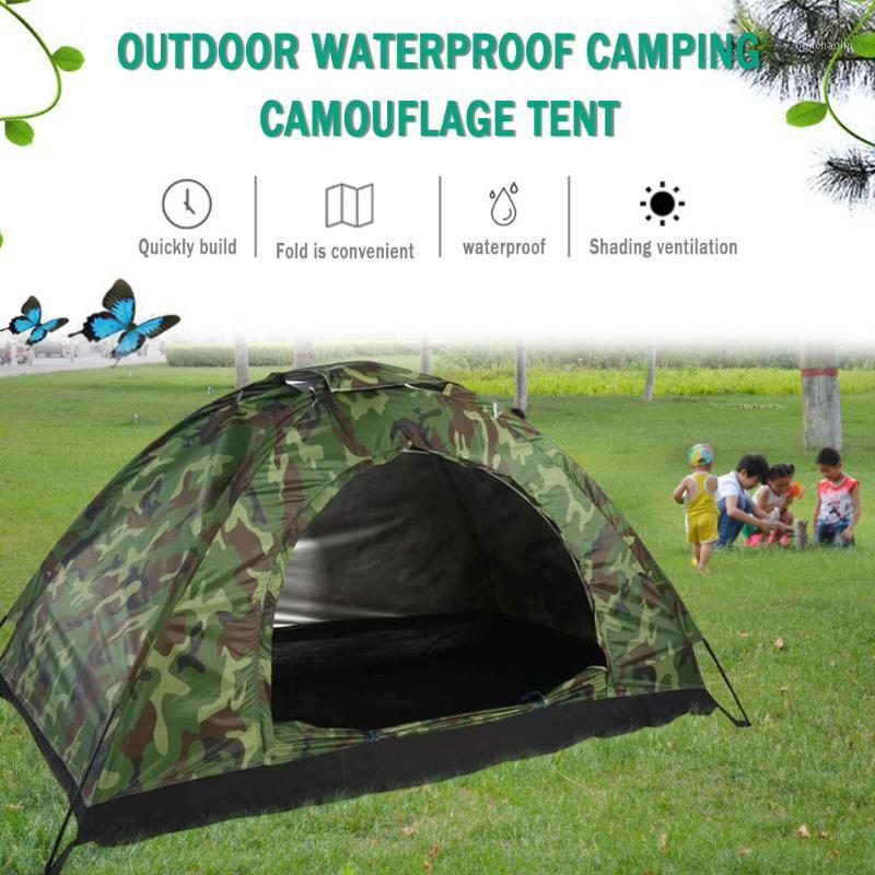 

1-2 Person Windbreak Camping Tent Waterproof Uv-Protective Heave Up Tent Outdoor Camping Hiking Mountaineering #Z1