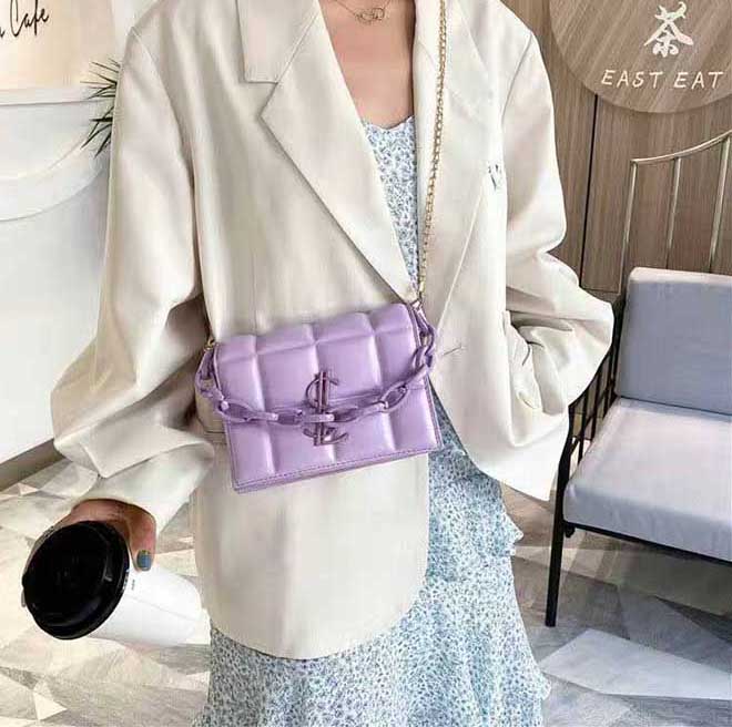 

HBP new high quality ladies fashion shoulder bag classic leather plastic chain 65625255, Blue