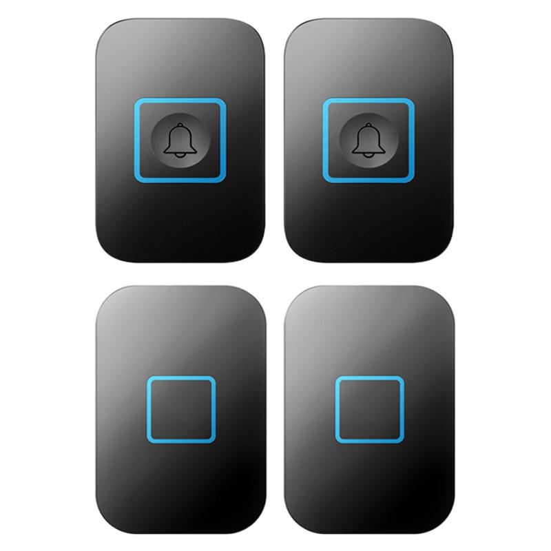 

IG-Wireless Waterproof Doorbell 2 Button 2 Receiver 300M Music Doorbell LED EU Plug