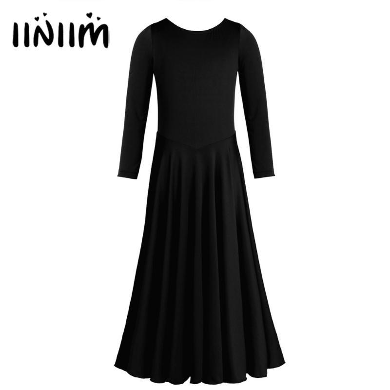 

iiniim Girls Formal Ballet Tutu Dance Dress Gymnastics Leotard for Kids Dancing Costumes Liturgical Dance Wear, Blue