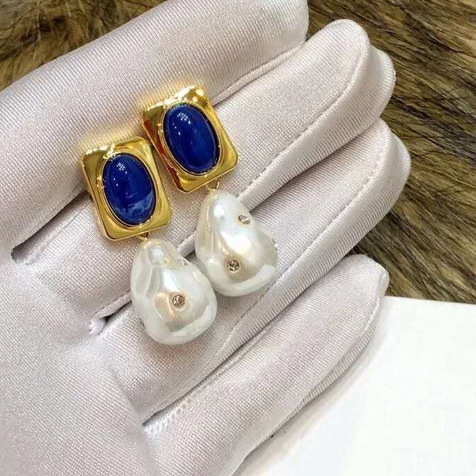 

2021 fashion women jewelry imitated diamond pearl drop earrings gold turquoise stud earrings dangle earrings free shipping